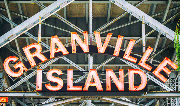 Granville Island neon sign