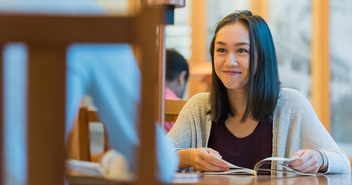 A student listens. Photo credit: Paul Joseph