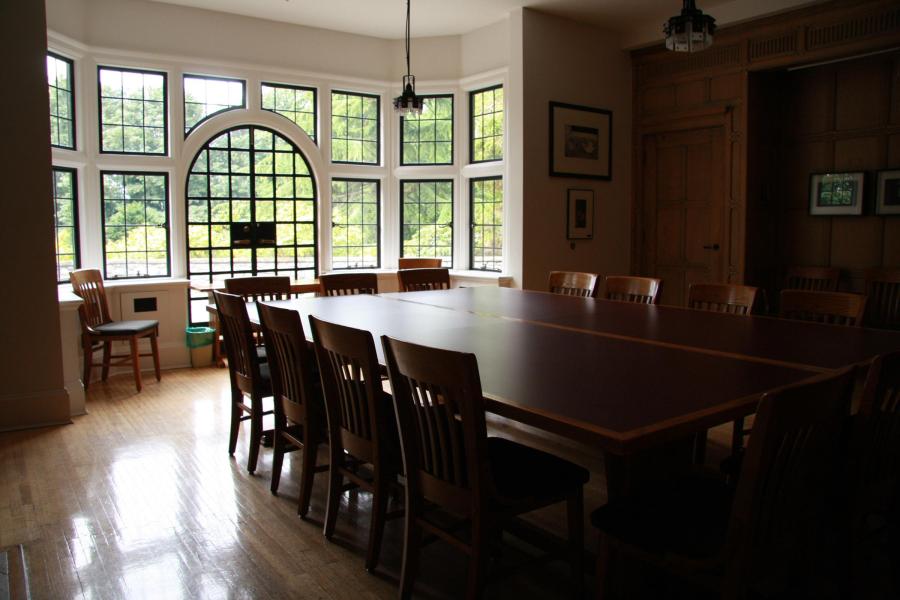 Dining room in the Gibson Room in Green College