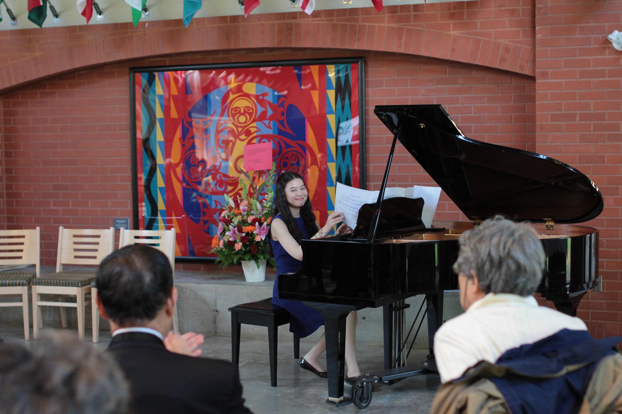 Pianist playing at St. John's College