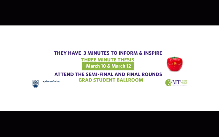 Invitation to attend 3MT at UBC 2015