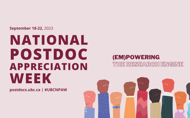 Image with the words National Postdoc Appreciation Week
