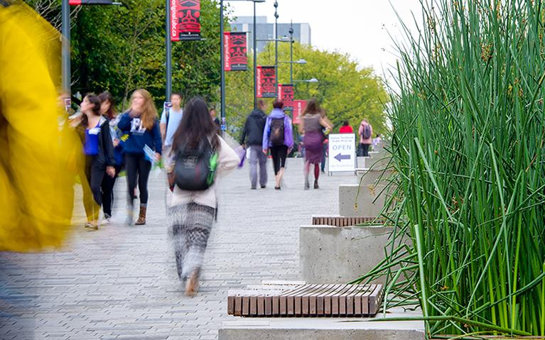 UBC water feature on University Boulevard, Imagine Day 2013. Photo credit: Don Erhardt and UBC Communications and Marketing. 